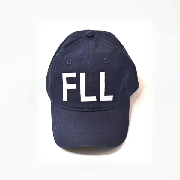 Avoate FLL airport code baseball hat - navy with white lettering