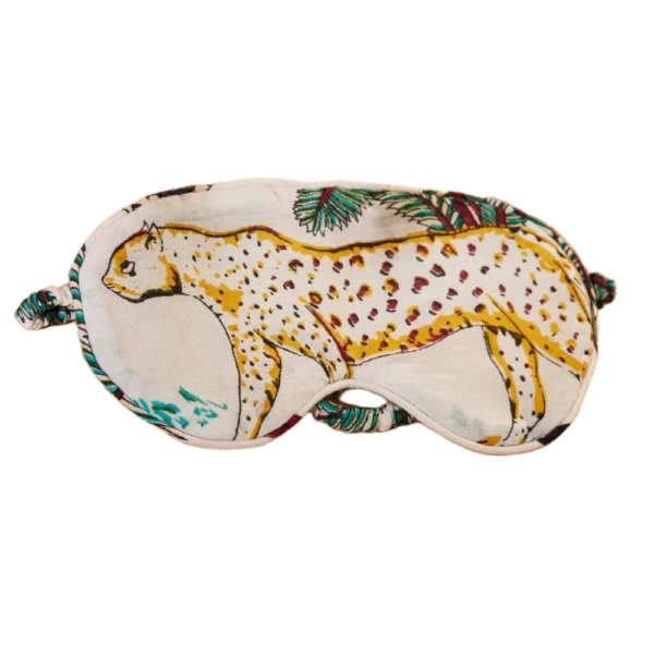 Ivory jungle print sleep mask